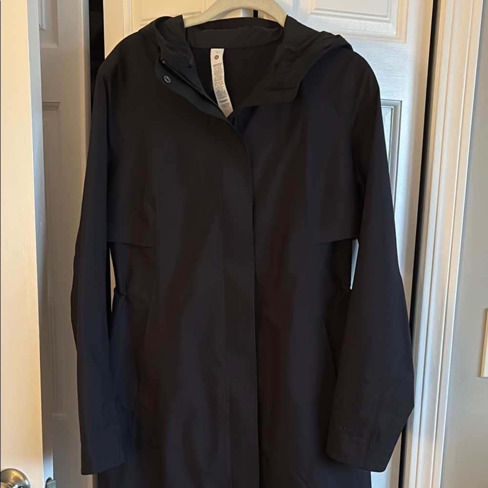 lululemon athletica Black Hooded Rain Jacket